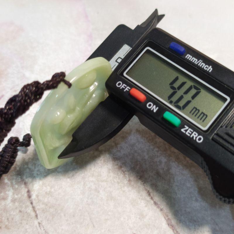 🐇揚眉吐氣🐇天然緬甸玉A貨翡翠-秋香色 精雕 玉兔/兔子 玉牌 現貨實拍特價【92jade 遇見善緣】new jeans-細節圖7