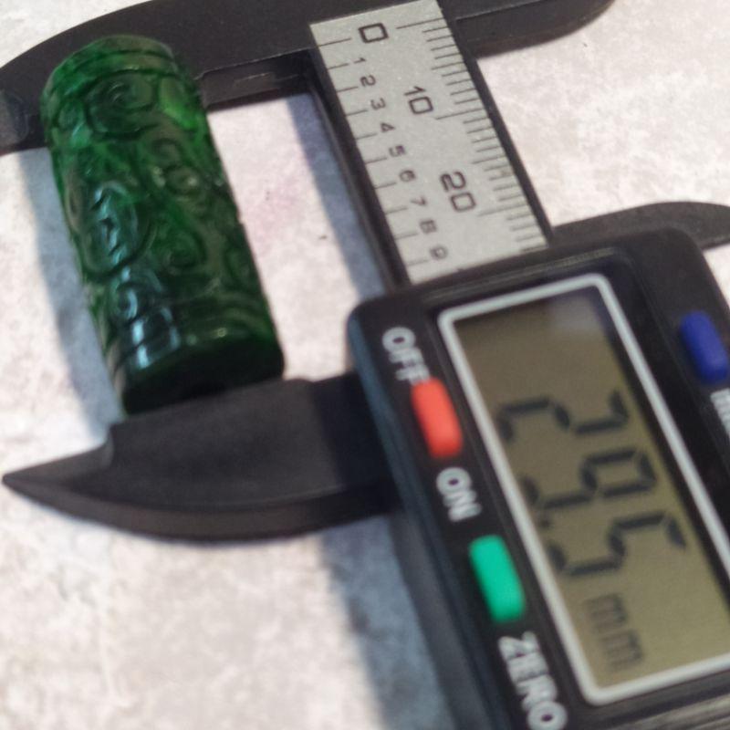 🤹翎管路路通🤹滿綠 干青 古雲紋 翎管 路路通 現貨實拍優惠特價【92jade 遇見善緣】玉翎管-細節圖9