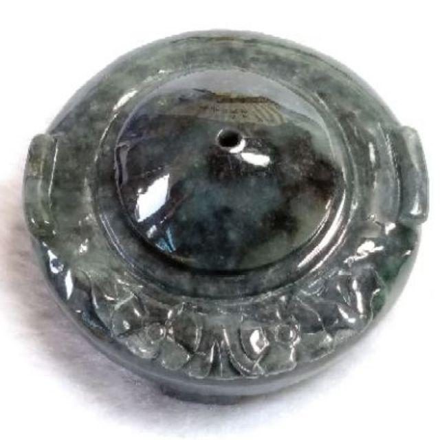 🍃香薰🍃天然緬甸玉A貨翡翠-烏雞 香爐 擺件 現貨實拍優惠特價【92jade 遇見善緣】翡翠香爐 香爐擺件 玉香爐-細節圖3