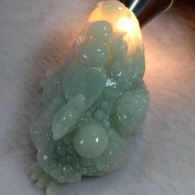 🐸招財聚寶🐸天然緬甸玉A貨翡翠-豆綠 立體精雕 三腳金蟾 擺件(附證書)現貨實拍優惠特價【92jade 遇見善緣】-細節圖6