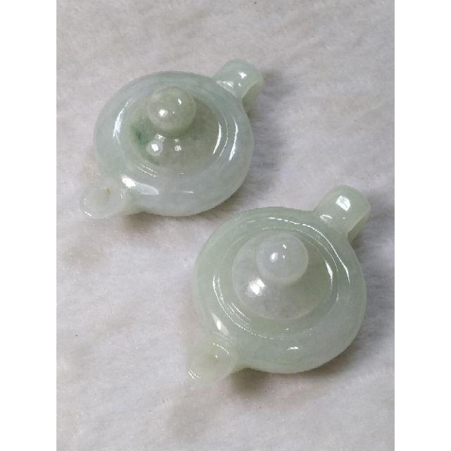 🎐遇見幸福🎐天然緬甸玉A貨翡翠-帶底色 玉壺組 擺件 現貨實拍優惠特價【92jade 遇見善緣】-細節圖5