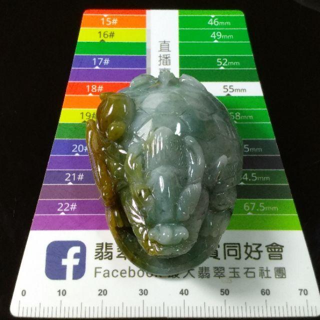 🐉衣錦榮歸🐢天然緬甸玉A貨翡翠-黃加綠 龍龜 小擺件【92jade 遇見善緣】現貨特惠 翡翠龍龜 玉龍龜 龍龜擺件-細節圖4