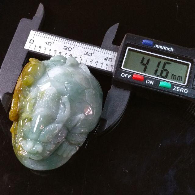 🐉衣錦榮歸🐢天然緬甸玉A貨翡翠-黃加綠 龍龜 小擺件【92jade 遇見善緣】現貨特惠 翡翠龍龜 玉龍龜 龍龜擺件-細節圖6
