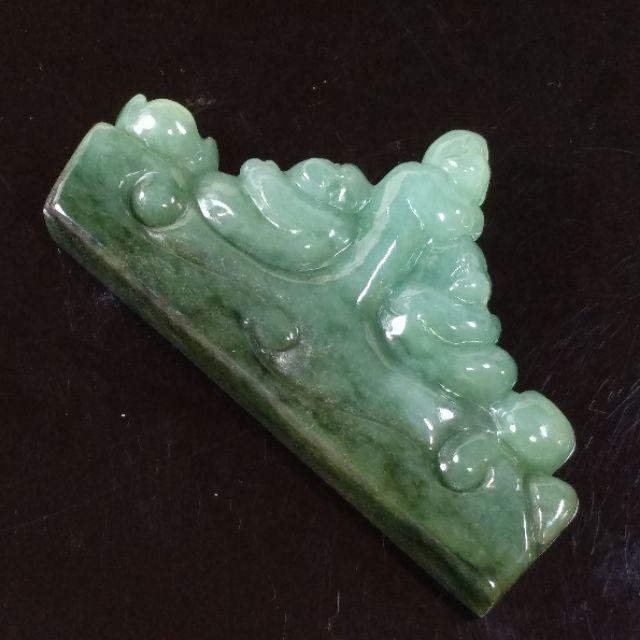 🙏參禪覺悟🙏天然緬甸玉A貨翡翠-冰油青 立體精雕 悟道 香插 小擺件【92jade 遇見善緣】-細節圖2