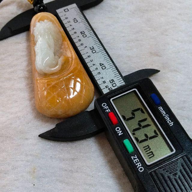 🐭豐衣足食🐭天然緬甸玉 A貨翡翠-黃白雙彩 俏色巧雕 老鼠 愛大米【92jade 就愛翡翠】翡翠老鼠 錢鼠玉佩玉墬項鍊-細節圖8