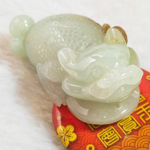 🐸招財避邪🐸天然緬甸玉 A貨翡翠-冰飄紅花 精雕 蟾 蟾蜍 玉蟾 三腳蟾 三腳金蟾 現貨特價【92jade 遇見善緣】-細節圖2