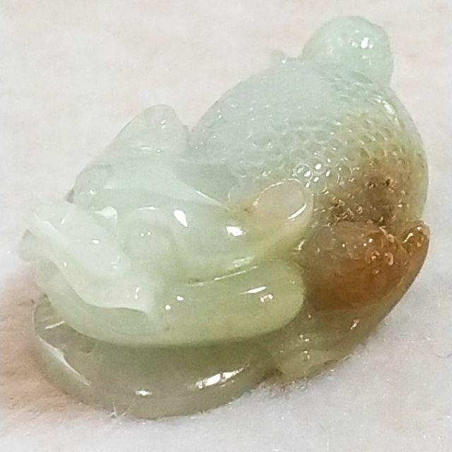 🐸招財避邪🐸天然緬甸玉 A貨翡翠-冰飄紅花 精雕 蟾 蟾蜍 玉蟾 三腳蟾 三腳金蟾 現貨特價【92jade 遇見善緣】-細節圖3