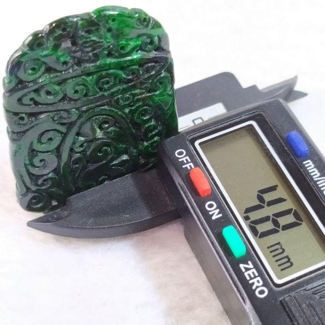 🐉天官賜福 福在眼前🦇天然緬甸玉 A貨 翡翠 干青 精雕 古龍 蝙福 仿古牌 玉牌 現貨特惠-細節圖8