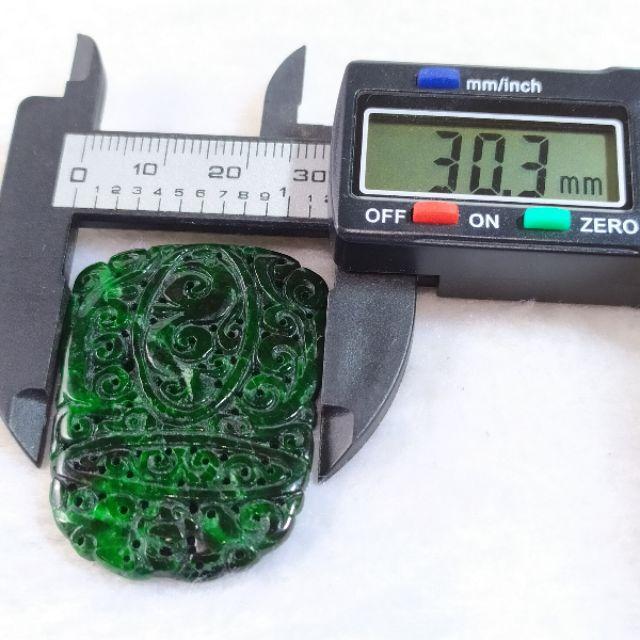 🐉天官賜福 福在眼前🦇天然緬甸玉 A貨 翡翠 干青 精雕 古龍 蝙福 仿古牌 玉牌 現貨特惠-細節圖9
