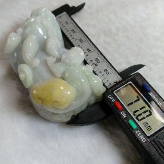 💰招財納福💰天然緬甸玉 A貨 翡翠 紫蘿蘭帶灑金 貔貅 玉貔貅 母子貔貅 擺件 現貨特惠【92jade 遇見善緣】-細節圖4