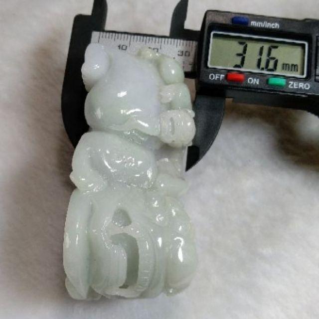 💰招財納福💰天然緬甸玉 A貨 翡翠 紫蘿蘭帶灑金 貔貅 玉貔貅 母子貔貅 擺件 現貨特惠【92jade 遇見善緣】-細節圖6