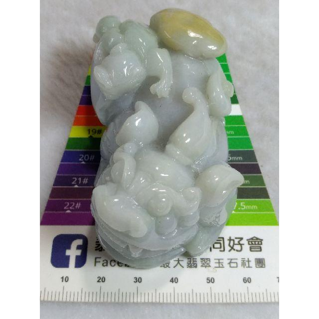 💰招財納福💰天然緬甸玉 A貨 翡翠 紫蘿蘭帶灑金 貔貅 玉貔貅 母子貔貅 擺件 現貨特惠【92jade 遇見善緣】-細節圖8
