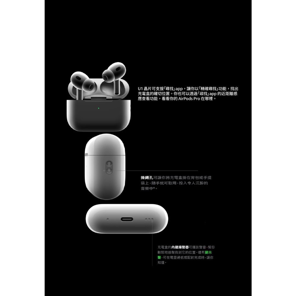 全新 Apple Air Pods Pro 2 MagSafeUSB‑C充電盒-細節圖8