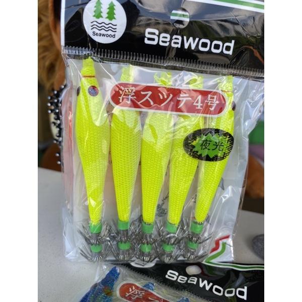 【現貨】魷魚鉤 果凍蝦 木蝦 夜光木蝦 全夜光果凍蝦 軟體全夜光魷魚餌五入裝-細節圖2