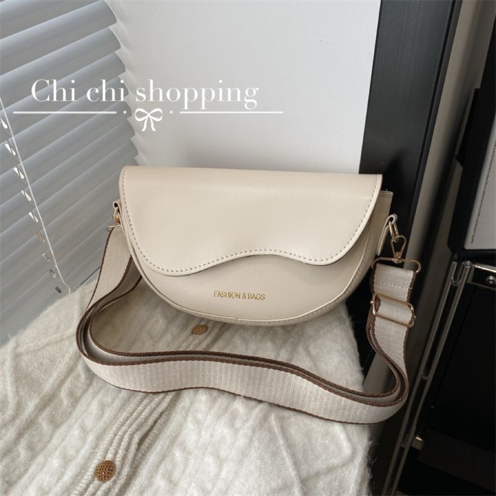 純色系簡約百搭馬鞍包-細節圖4