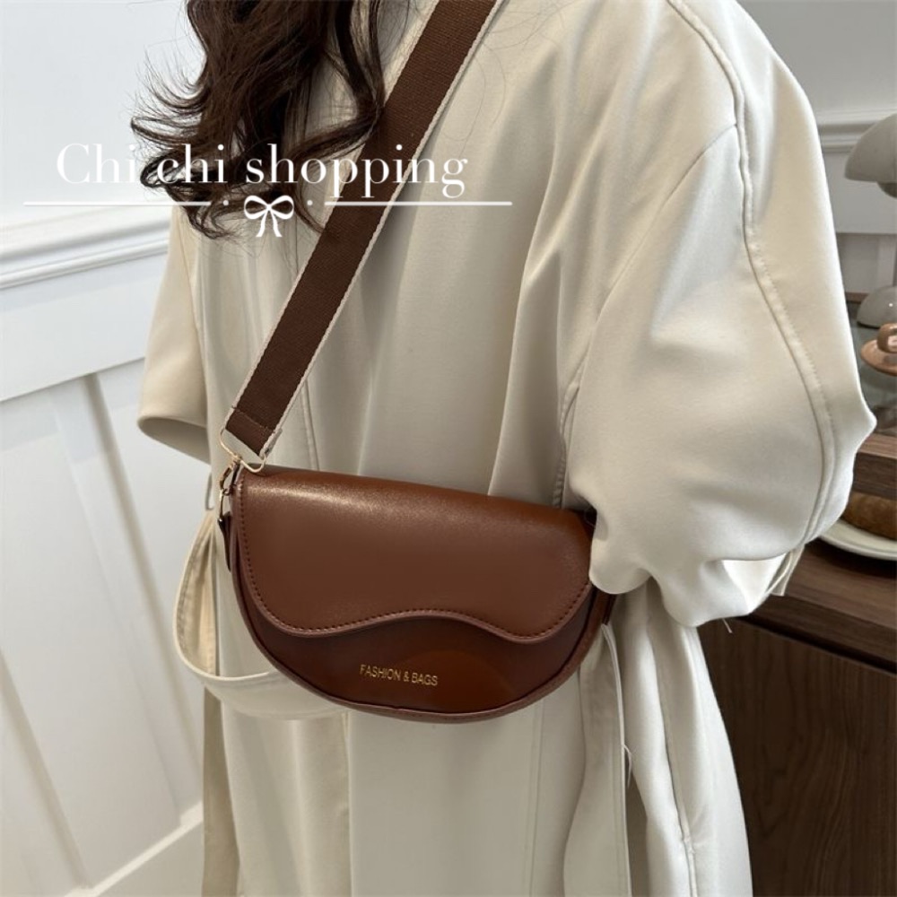 純色系簡約百搭馬鞍包-細節圖6