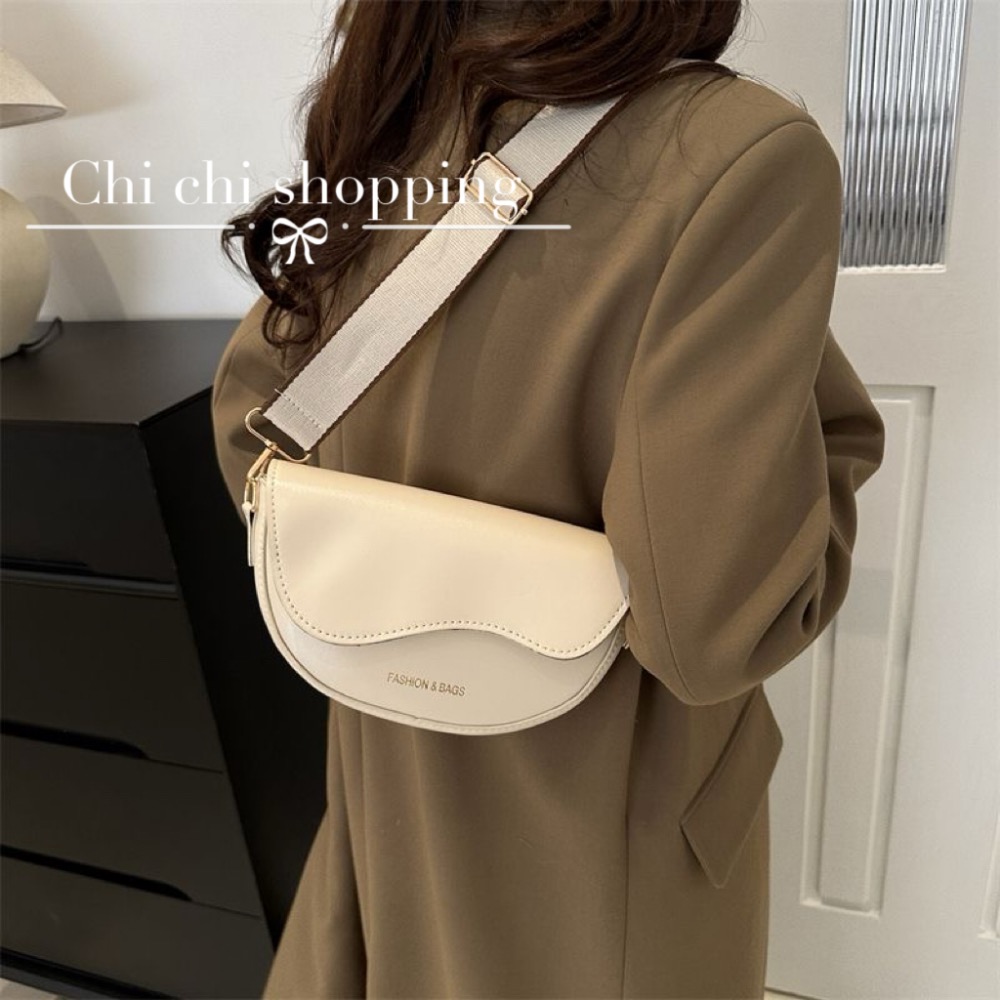 純色系簡約百搭馬鞍包-細節圖9