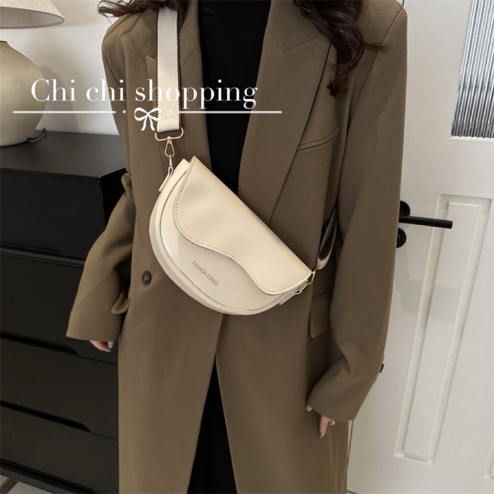 純色系簡約百搭馬鞍包-細節圖10