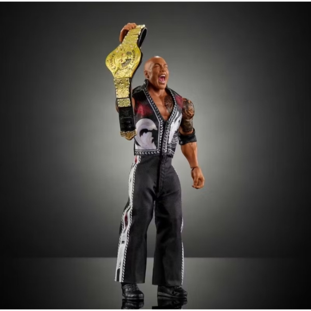 阿Su倉庫☆WWE摔角 The Rock Ultimate Edition 25 巨石強森最終魔王終極精華版人偶公仔-細節圖2