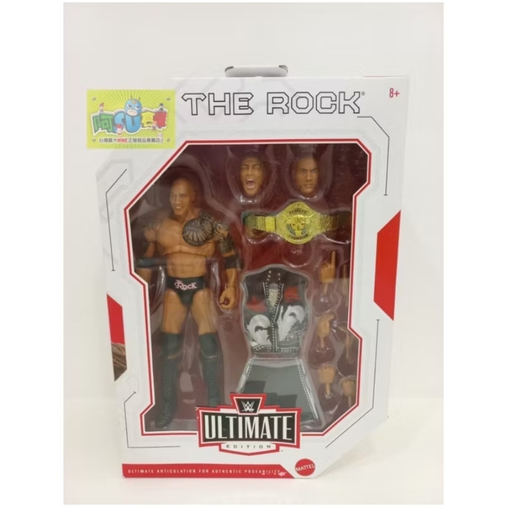 阿Su倉庫☆WWE摔角 The Rock Ultimate Edition 25 巨石強森最終魔王終極精華版人偶公仔-細節圖8