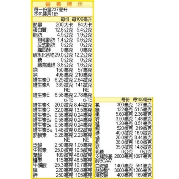 (加贈2罐） 補體素優蛋白大麥風味 237ml/24罐/箱 維康 免運-細節圖2