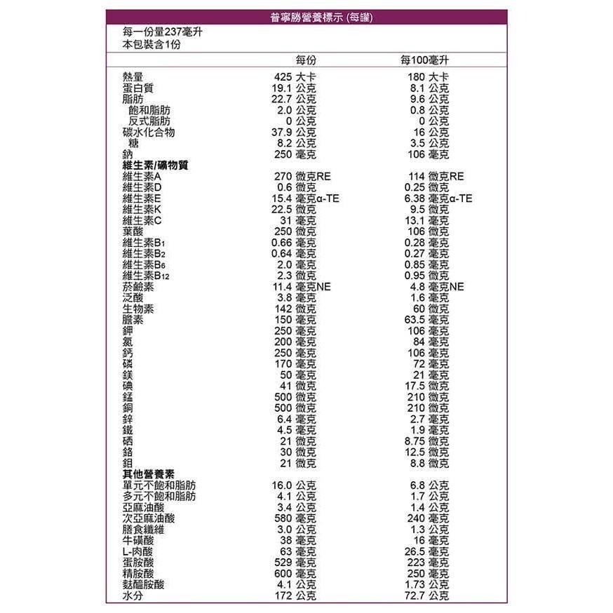 亞培普寧勝 237ml/24罐/箱 維康 免運-細節圖2