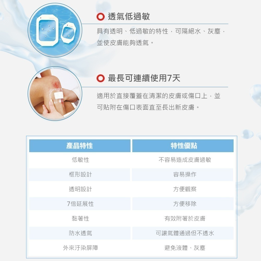 （買愈多愈便宜）3M™ Tegaderm™ 防水透氣敷料 (滅菌)( 6x7cm/10x12cm) 維康-細節圖4