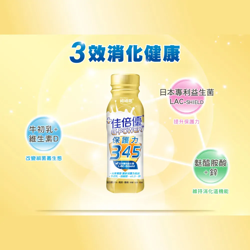 （2箱送4罐+保溫瓶乙個）維維樂 佳倍優保護力 345 (無糖配方) 237ml/24瓶/箱 維康228-細節圖3