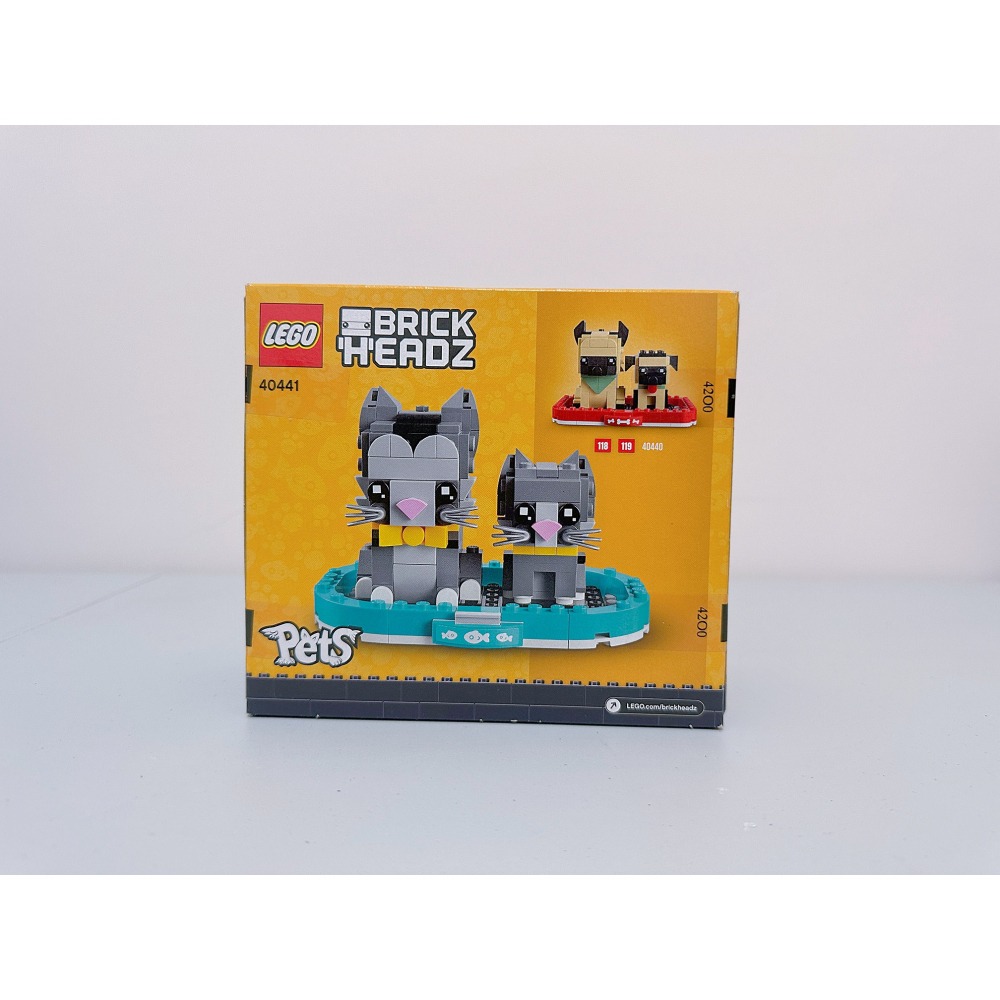 「黃磚屋」LEGO 40441 短毛貓 Shorthair Cats｜BrickHeadz 大頭｜全新未拆-細節圖2