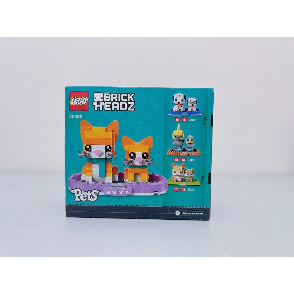 「黃磚屋」LEGO 40480 橘色虎斑貓 Ginger Tabby｜BrickHeadz 大頭｜全新未拆-細節圖2