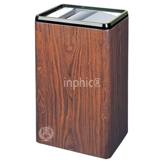 INPHIC -翻蓋煙灰菸灰桶 不鏽鋼垃圾桶 電梯口果皮箱 通道收納桶 紅桃林色