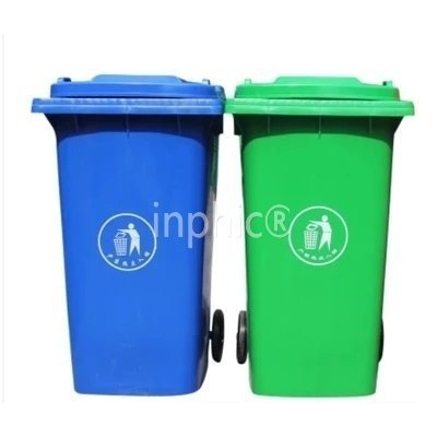 INPHIC -80L 100L 120L 240L垃圾桶 附蓋 大款垃圾桶 塑膠加厚戶外垃圾桶 80L綠色