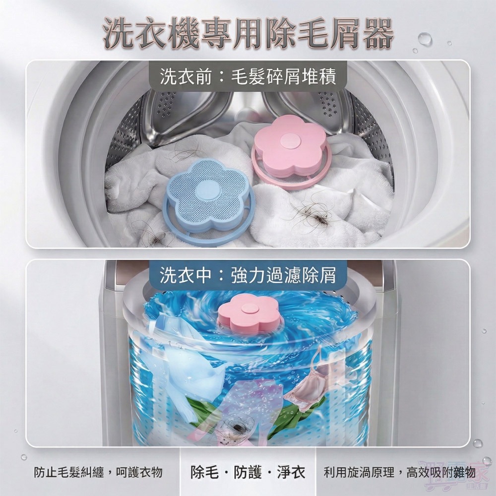 告別毛屑煩惱！洗衣機專用清潔過濾除毛屑器(顏色隨機出貨)-細節圖5