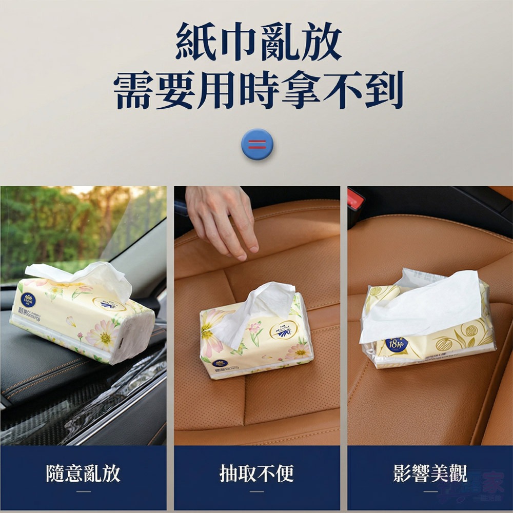 【質感升級】車用PU皮革抽取面紙盒｜遮陽板/椅背多用｜通用型車內收納 輕巧好安裝 (黑/棕/米白)-細節圖5