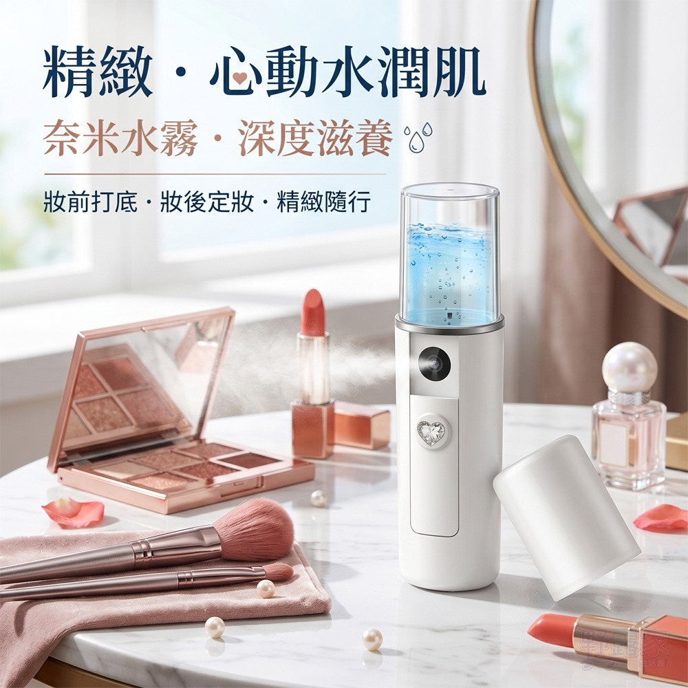 可攜式保濕噴霧器 口袋型可攜式水霧噴霧器 隨身補水儀  臉部加濕器-細節圖3