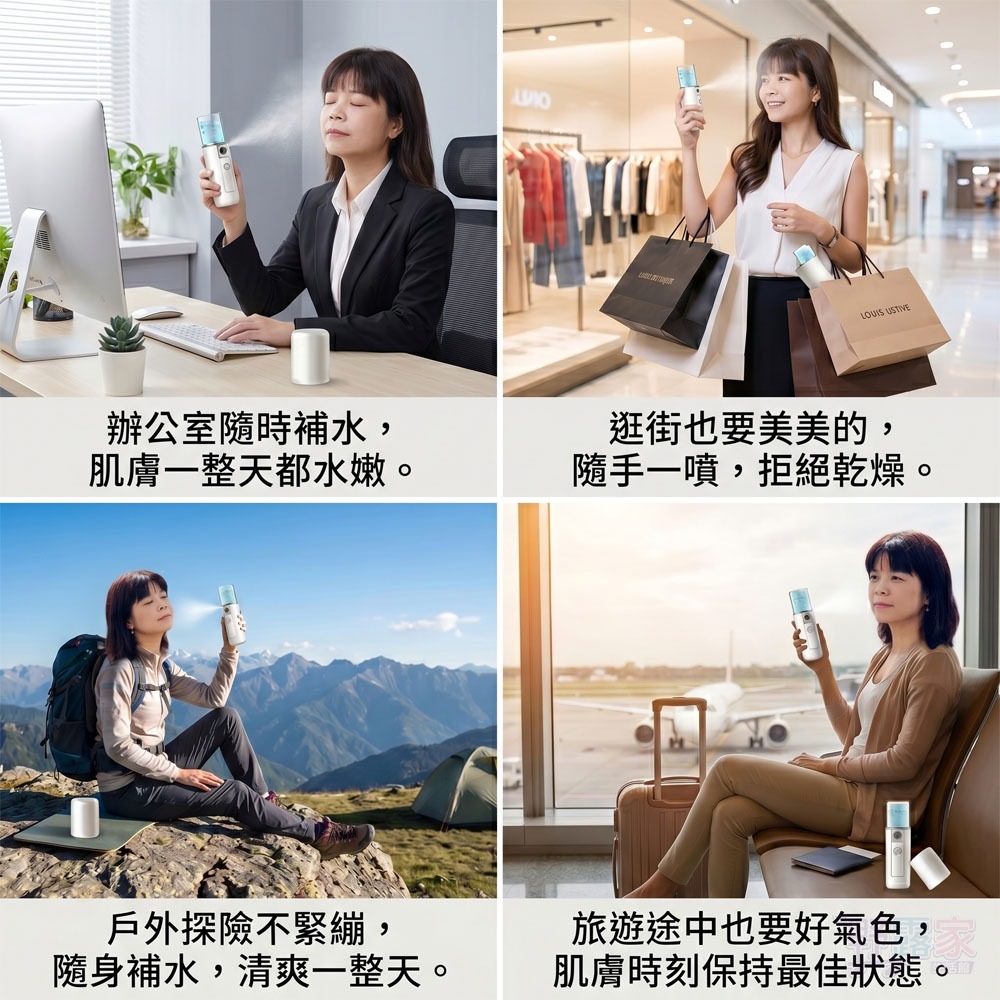 可攜式保濕噴霧器 口袋型可攜式水霧噴霧器 隨身補水儀  臉部加濕器-細節圖5