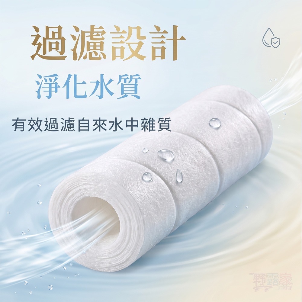 【原廠專用】6檔增壓蓮蓬頭替換濾心(10支/包)｜高密度PP棉 淨化水質 呵護全家肌膚 / 過濾雜質 淨水蓮蓬頭配件-細節圖5