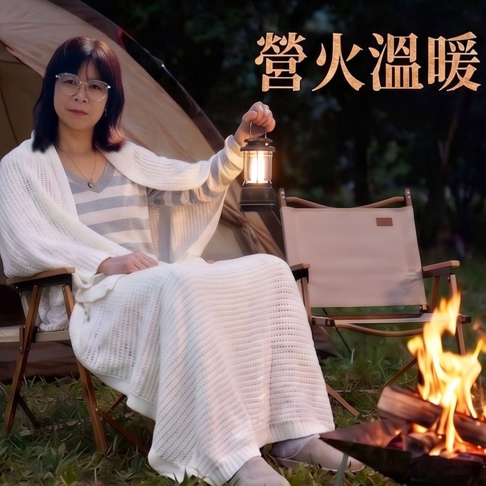 【天然透氣】100%純棉洞洞毯｜四季多用・居家戶外輕柔披毯｜冷房/辦公/露營/野餐必備 會呼吸的萬用毯-細節圖5