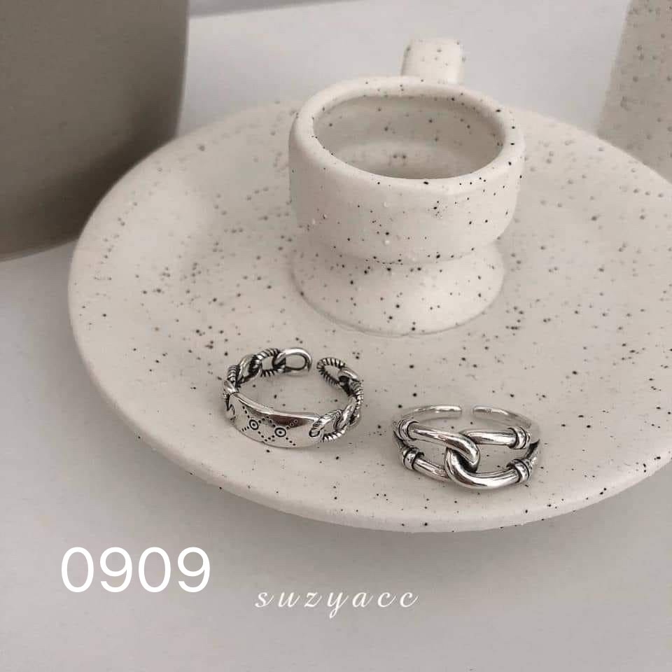 韓國一組三咖 INS簡約S925戒指三件組-細節圖4