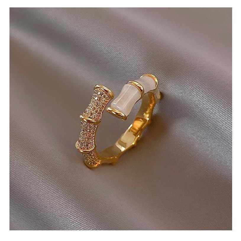 925純銀白色高級感鋯石開口戒-細節圖5