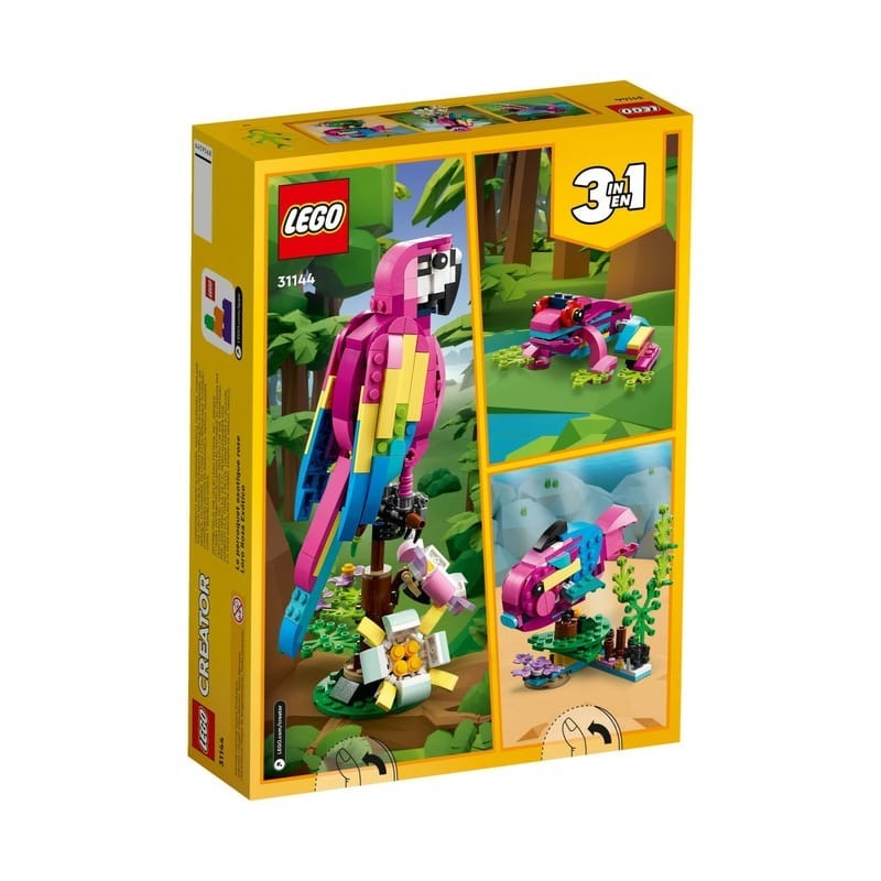 柚子樂高★LEGO 31144 全新未拆封 異國粉紅鸚鵡 Creator 3和1 創意系列 鳥 動物-細節圖2