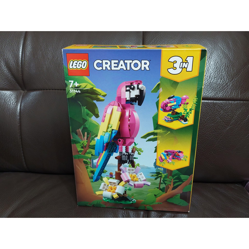 柚子樂高★LEGO 31144 全新未拆封 異國粉紅鸚鵡 Creator 3和1 創意系列 鳥 動物-細節圖4