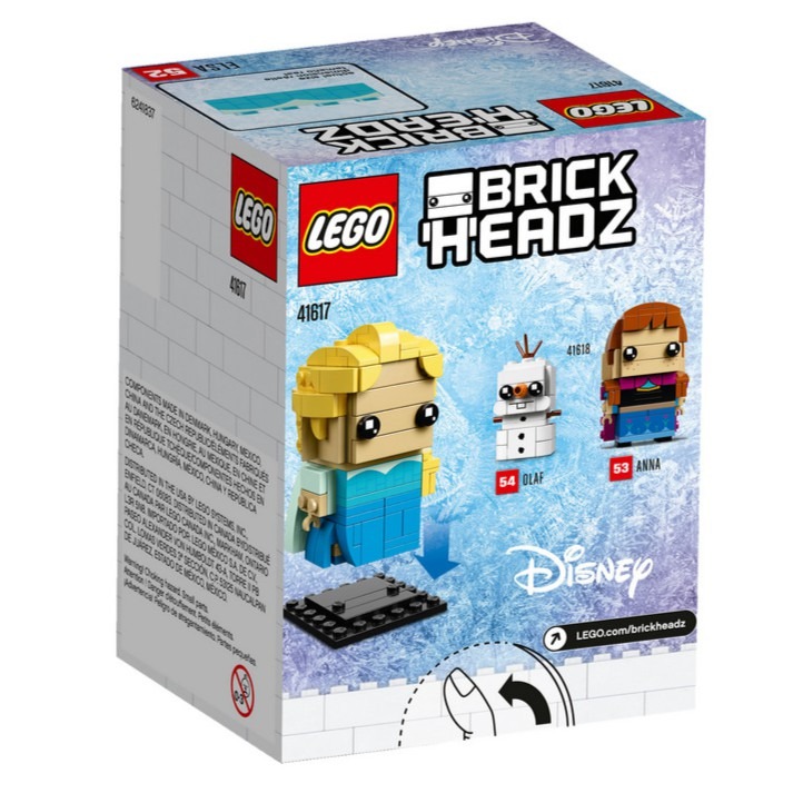 柚子樂高★ LEGO 全新 41617 艾莎 冰雪奇緣 迪士尼公主 Elsa 大頭系列 BrickHeadz 微盒損-細節圖2