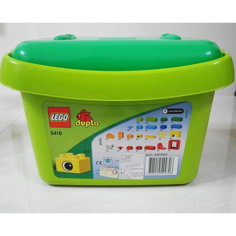 柚子樂高★ LEGO 絕版 全新品 得寶創意桶 5416 小貓咪 幼兒大顆粒 灰色 積木桶 幼兒玩具 送禮 交換禮物-細節圖3