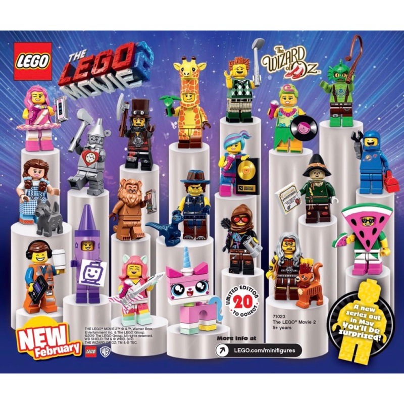 柚子樂高★LEGO 71023 全新未拆封 樂高玩電影2 人偶 一套 20支 贈彩盒 迪士尼 人偶包 長頸鹿 西瓜人-細節圖3