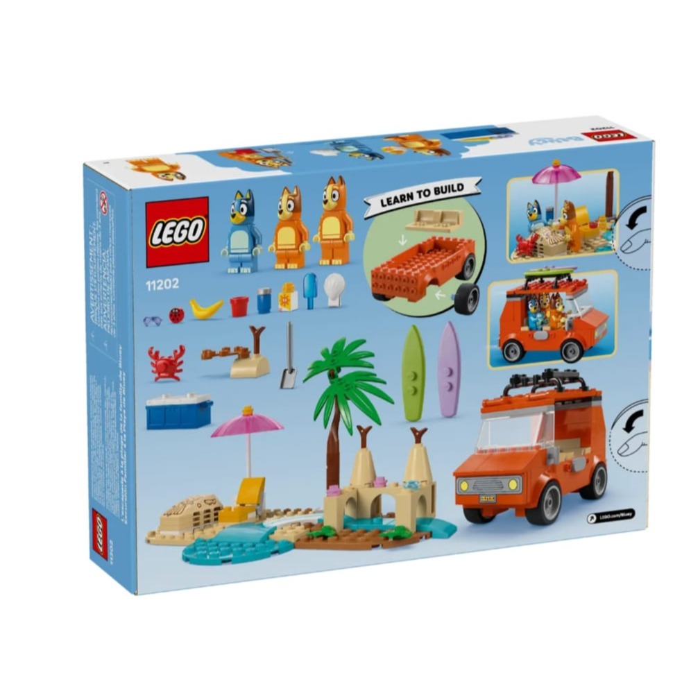 柚子樂高★ LEGO 樂高 11202 布麗的海灘和家庭汽車之旅 Bluey系列 盒損-細節圖2