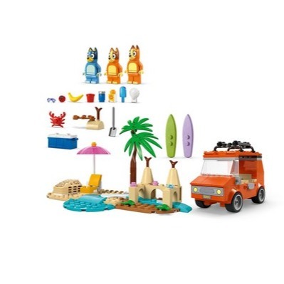 柚子樂高★ LEGO 樂高 11202 布麗的海灘和家庭汽車之旅 Bluey系列 盒損-細節圖4