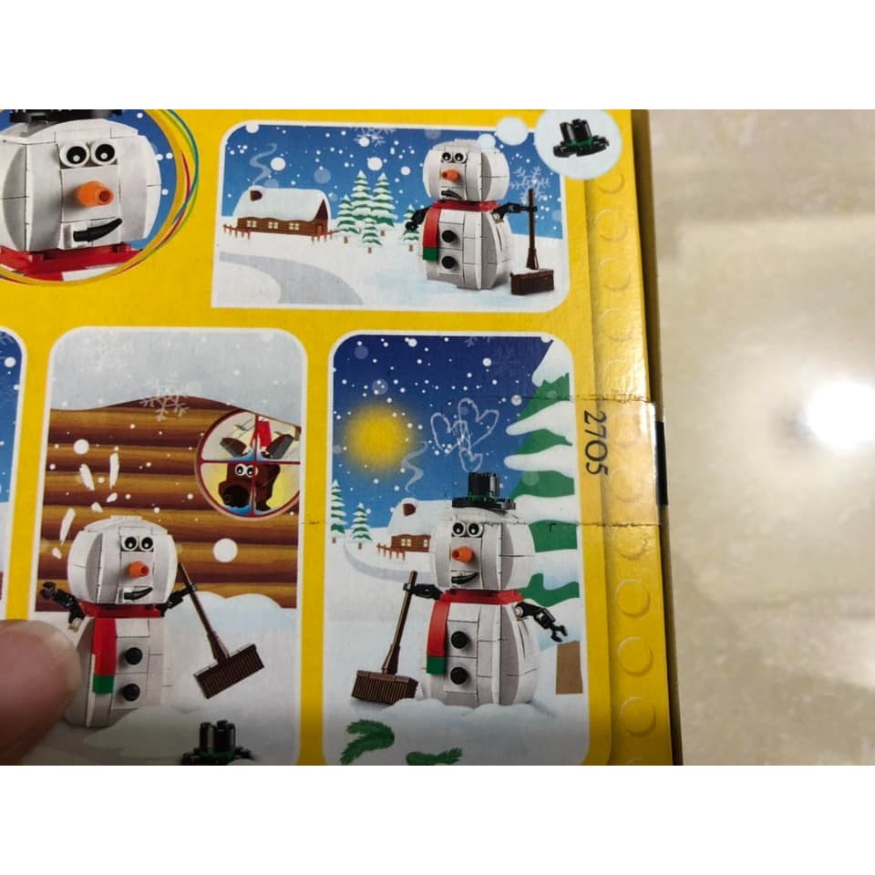 柚子樂高★ LEGO 樂高 40093 聖誕節 雪人 出清 特價  Snowman 節慶系列 聖誕節 小盒組-細節圖8