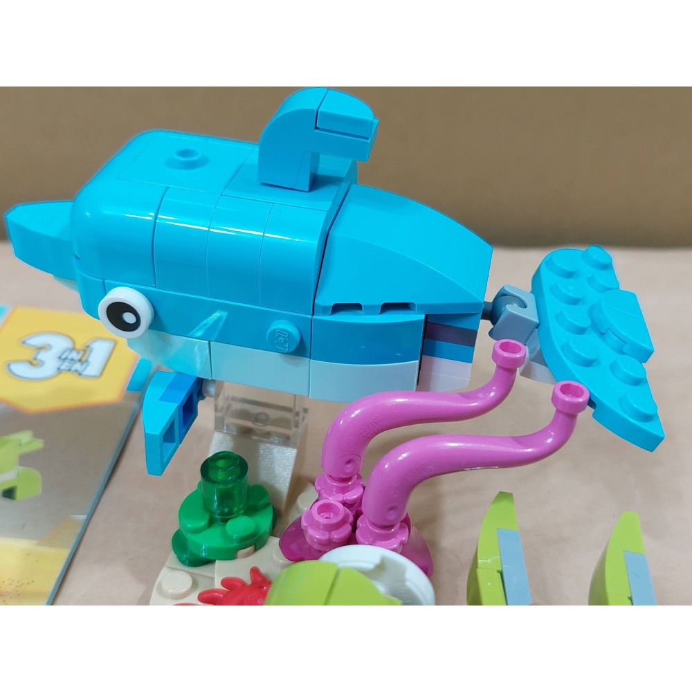 柚子樂高★ LEGO 31128 二手樂高 海豚和烏龜 全新未拆 海馬 魟魚 金魚 三合一 玩具 禮物 海洋-細節圖6