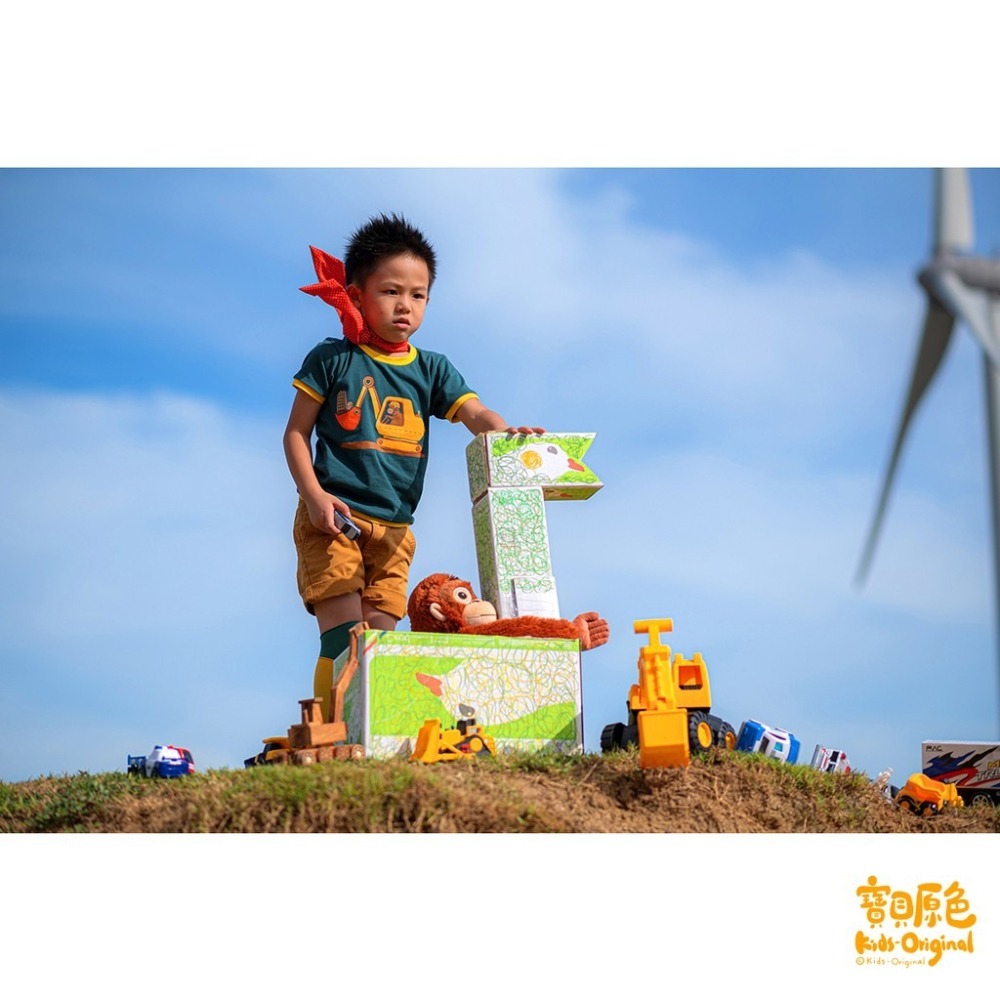 【寶貝原色】【親子服】~猩猩與大怪手 【桃園嚴選】-細節圖2